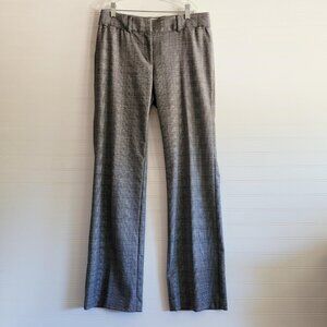 Loft Womens Pants Size 4 Marisa Trousers Black and Cream Glen Check Classic